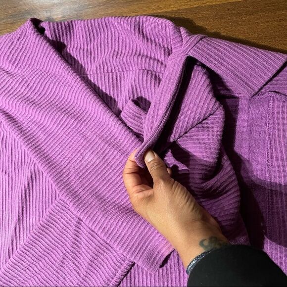 Funnel Neck Ribbed Knit Sweater - Picture 8 of 12